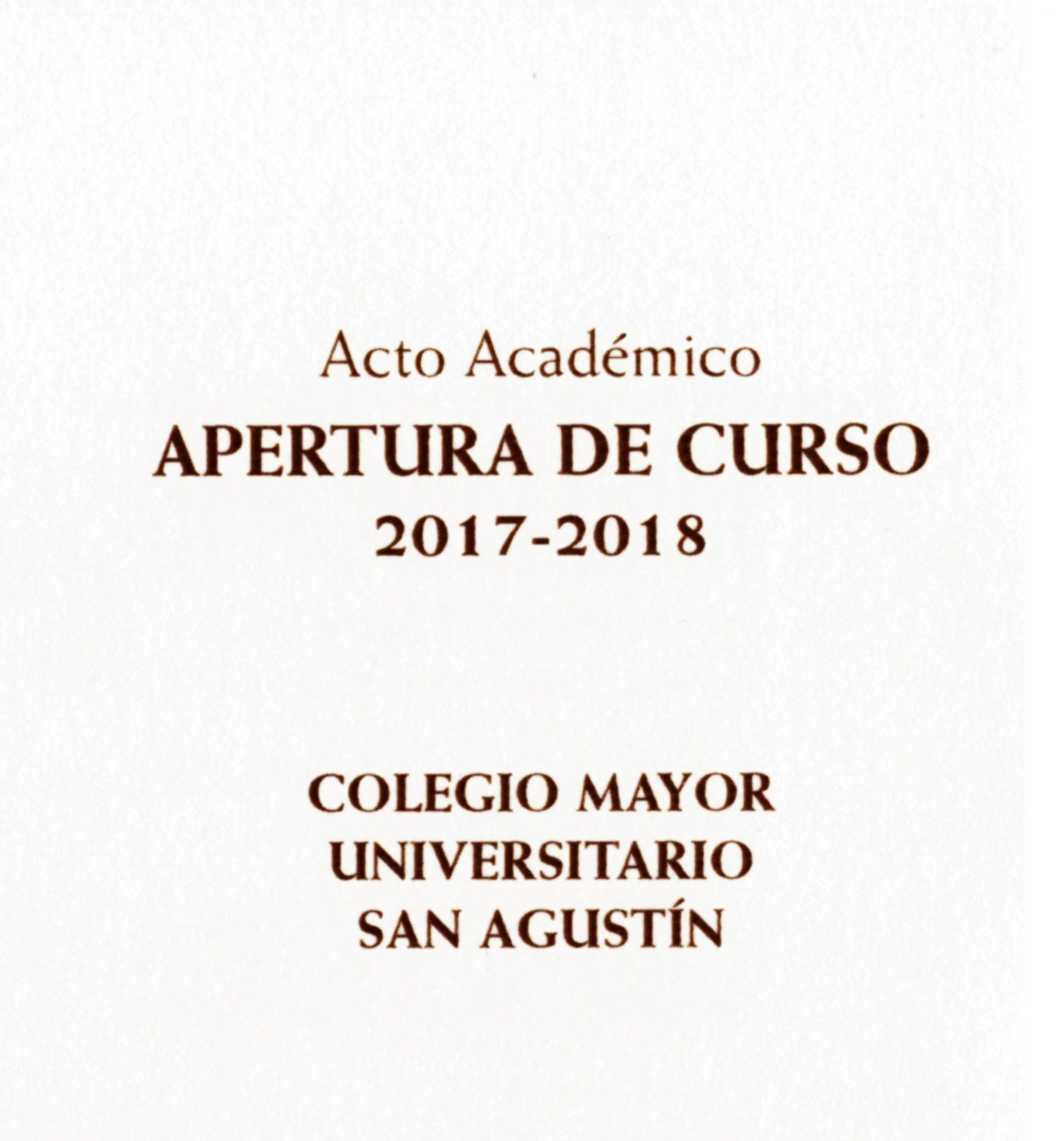 APERTURA CURSO 2017-2018