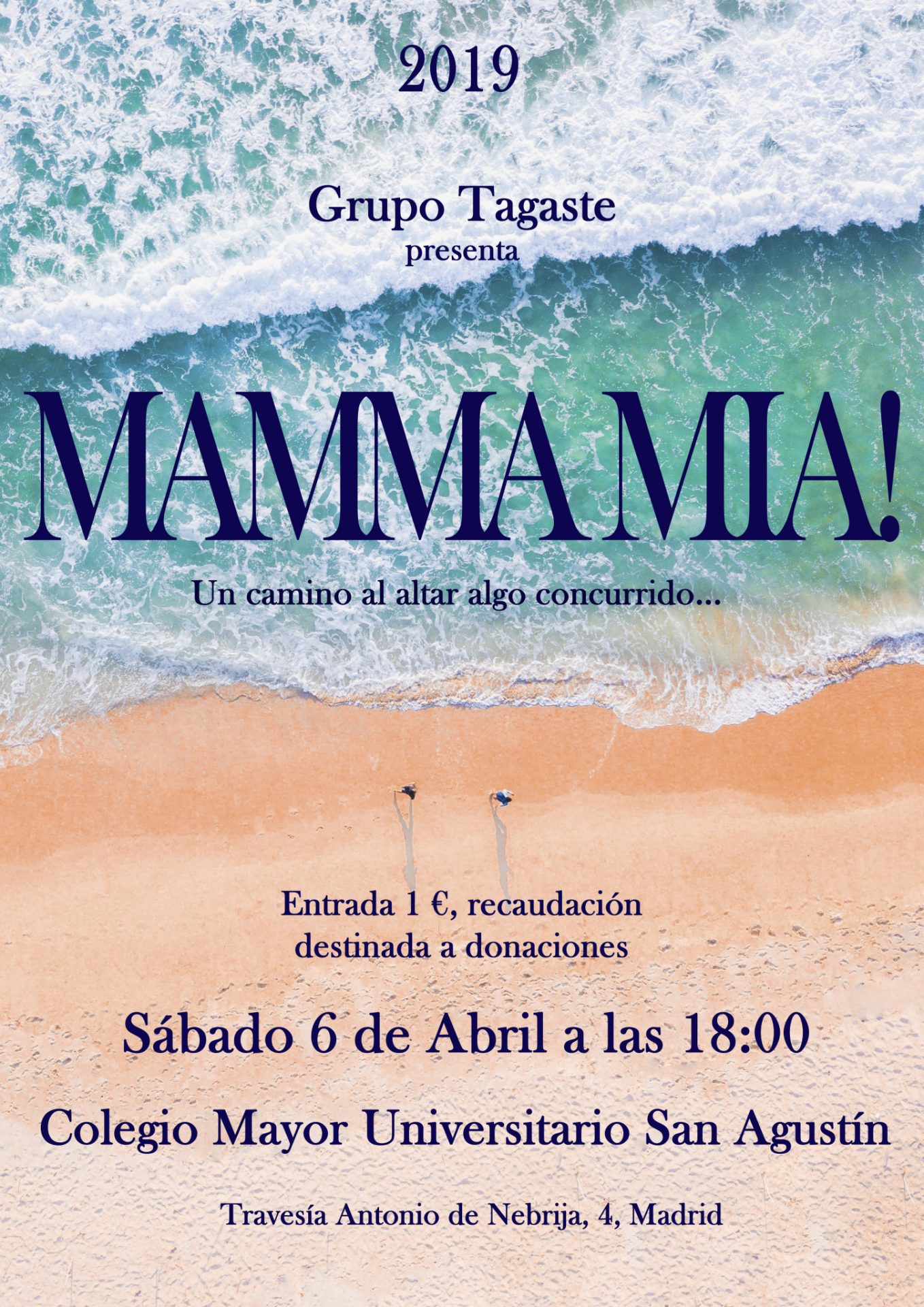 OBRA DE TEATRO «MAMMA MIA». PRÓXIMO SÁBADO 06/04/2019